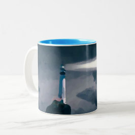 Caneca De Café Em Dois Tons Lighthouse blue mug
