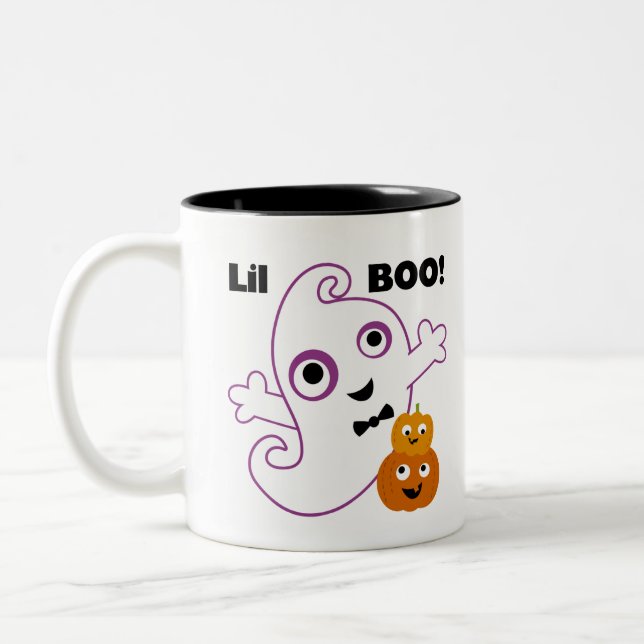 Caneca De Café Em Dois Tons Lil BOO Halloween (Esquerda)