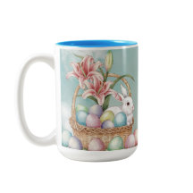 Lily Watercolor e Ovos de Pastel com Coelhinho no