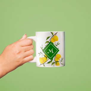 Caneca De Café Em Dois Tons Limões de Citros Personalizados frutas Coffee Mug