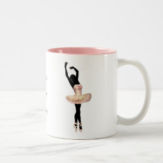 Caneca De Café Em Dois Tons Linda Ballerina a rosa
