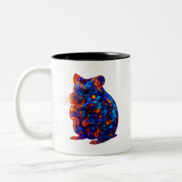Caneca De Café Em Dois Tons Linda e brilhante Arte de Hamster