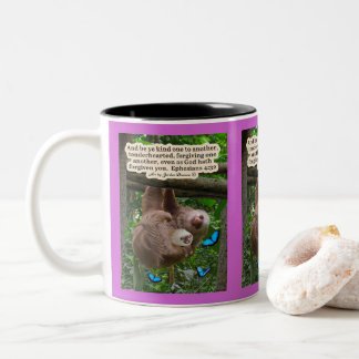 Caneca De Café Em Dois Tons Linda Escritura de Lama: Efesianos 4:32