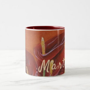 Caneca De Café Em Dois Tons Linda Flor Personalizada Mug