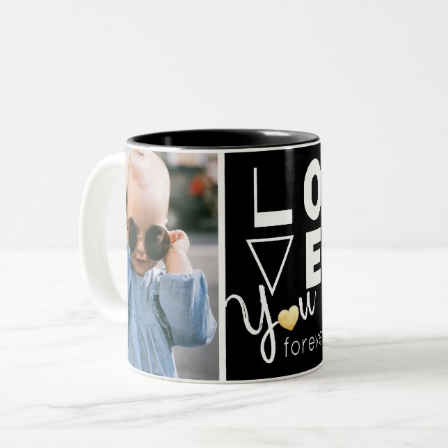 Caneca De Café Em Dois Tons Linda Foto Ama-Te Mug (Frente Esquerda)