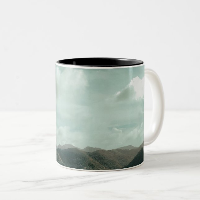 Caneca De Café Em Dois Tons Linda vida marinha (Frente Esquerda)