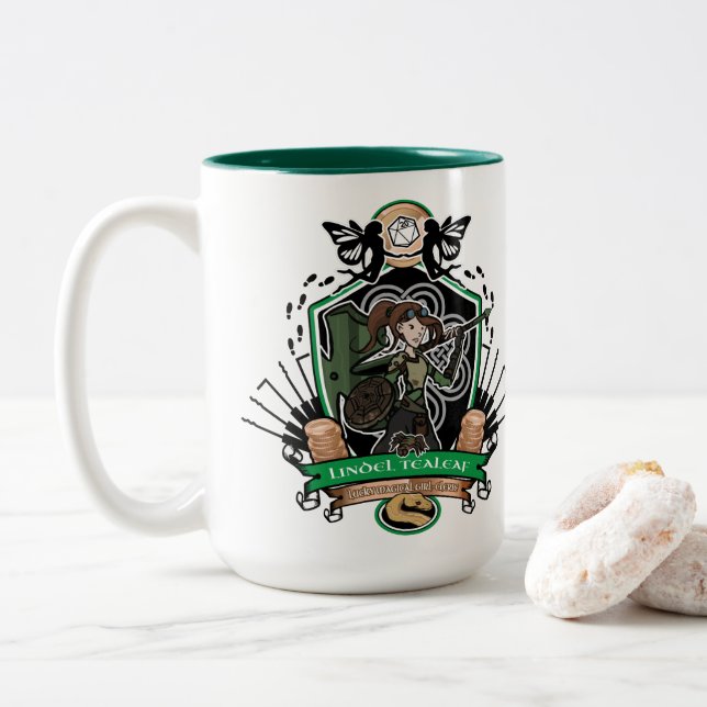 Caneca De Café Em Dois Tons Lindel Tealeaf Mug (Com Donut)
