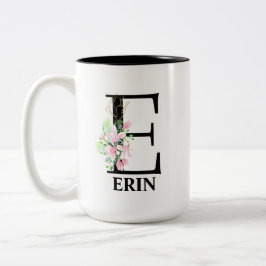 Caneca De Café Em Dois Tons Lindo E Monograma Inicial