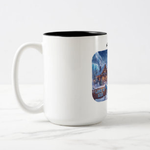 Caneca De Café Em Dois Tons Lindo Monstro Azul Fofo de Inverno Sorvete Café M