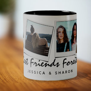 Caneca De Café Em Dois Tons Lindo para foto Amigos para Sempre & Nome
