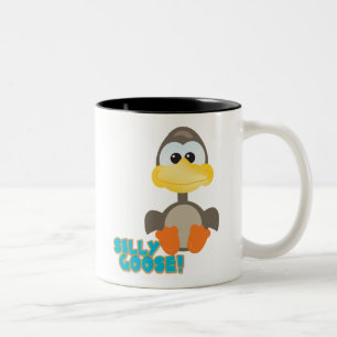 Caneca De Café Em Dois Tons Lindos Goofkins, ganso bobo
