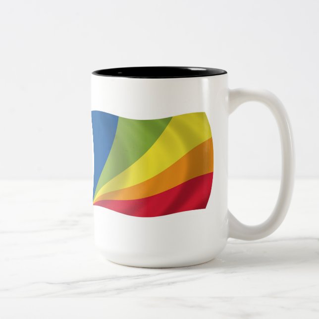 Caneca De Café Em Dois Tons Lingua Franca Nova Flag Mug (Direita)