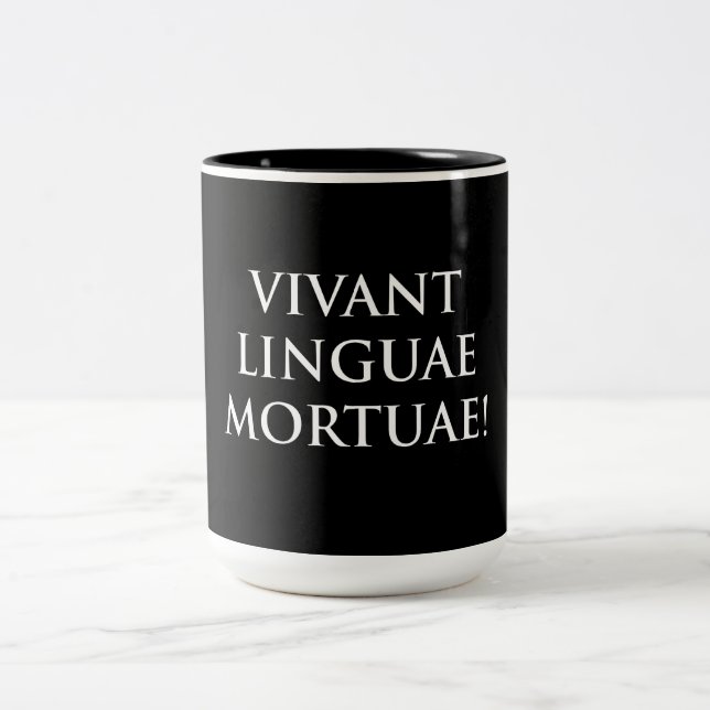 Caneca De Café Em Dois Tons Linguae Mortuae de Vivant (Centro)