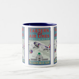 Caneca De Café Em Dois Tons Linha-Caneca oriental do ar