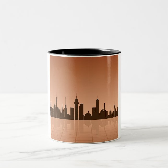 Caneca De Café Em Dois Tons Linha Da Cidade No Dawn Mug (Criador carregado)
