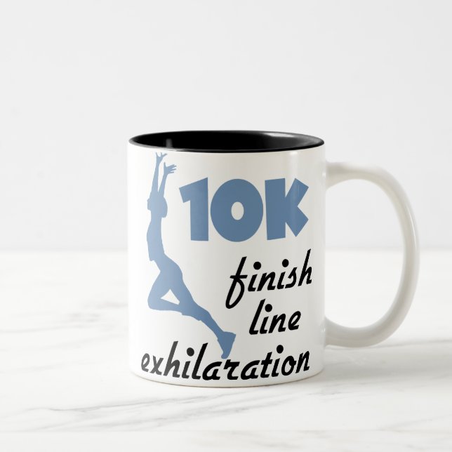 Caneca De Café Em Dois Tons Linha de Término Azul de 10.000 (Direita)