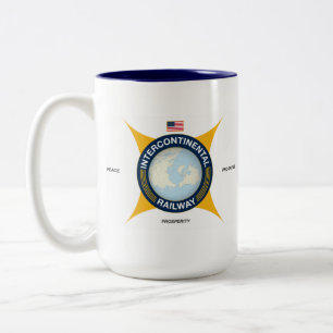 Caneca De Café Em Dois Tons Linha Ferroviária Intercontinental (ICR) Mug (REV