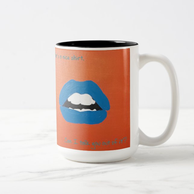 Caneca De Café Em Dois Tons Linhas Clichês para o Dia dos Namorados (Direita)