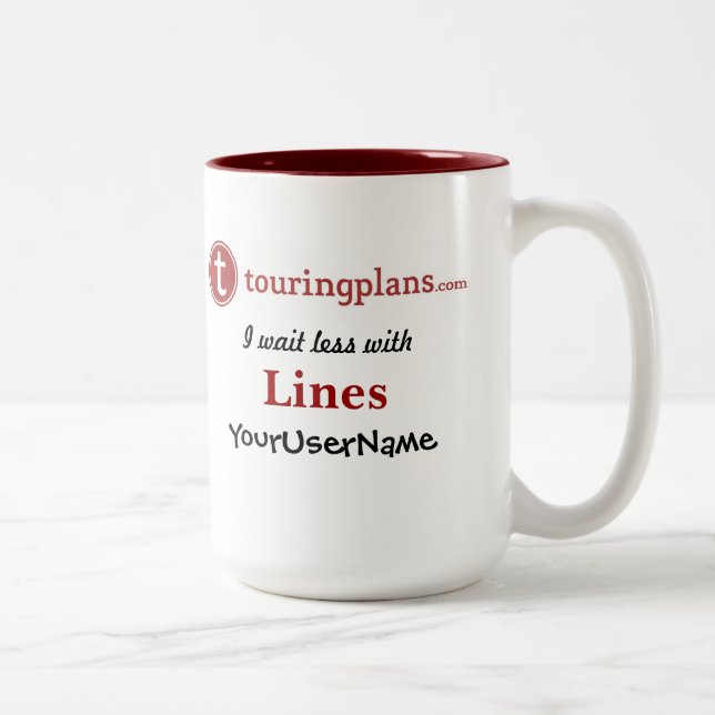 Caneca De Café Em Dois Tons Linhas de dois tons de 15 oz. Caneca (Direita)