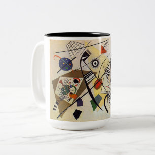 Caneca De Café Em Dois Tons Linhas transversais