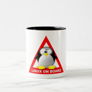 CANECA DE CAFÉ EM DOIS TONS LINUX A BORDO