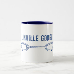 Caneca De Café Em Dois Tons Linville Gorge North Carolina Escalando QuickDrake