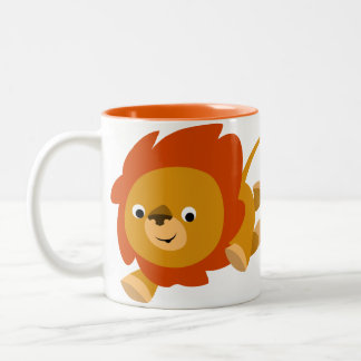 Caneca De Café Em Dois Tons Lion Mug de Cartoon Rápido