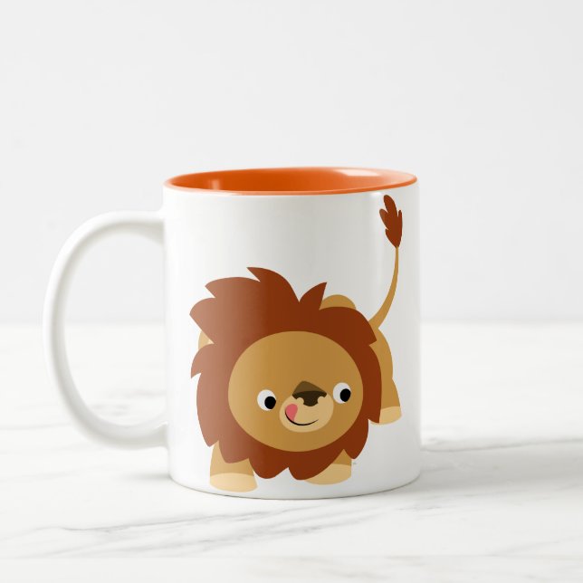 Caneca De Café Em Dois Tons Lion Mug, Um Quinto Cartoon (Esquerda)