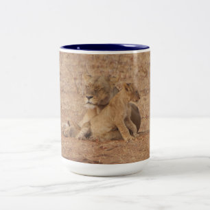 Caneca De Café Em Dois Tons Lioness e Lion Cub Mug