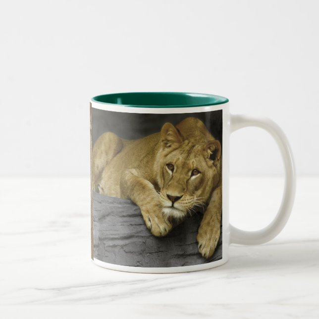 Caneca De Café Em Dois Tons Lioness Photo Mug (Direita)