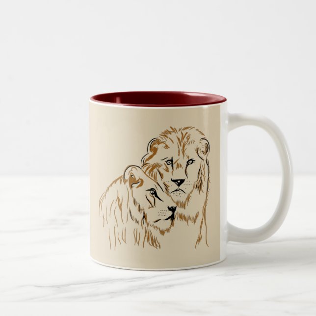 Caneca De Café Em Dois Tons Lions (Direita)