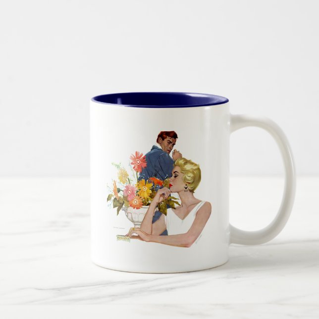 Caneca De Café Em Dois Tons Lista de Aniversário 2 (Direita)