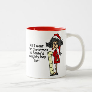Caneca De Café Em Dois Tons Lista de papais noeis