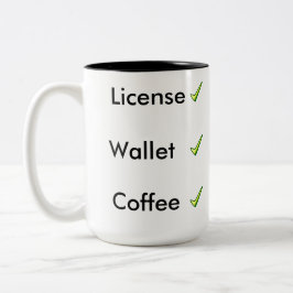 Caneca De Café Em Dois Tons Lista de verificação a não esquecer