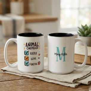 Caneca De Café Em Dois Tons Lista de Verificação do Humor de Falha no Abrigo d
