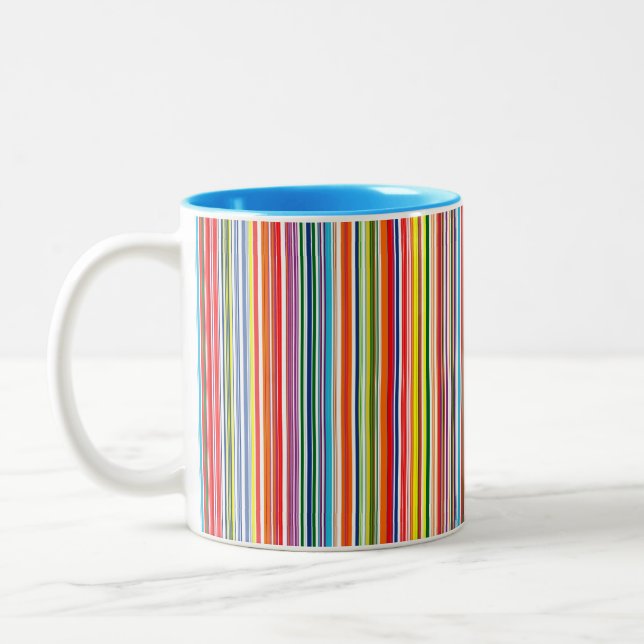 Caneca De Café Em Dois Tons Listra do arco-íris (Esquerda)