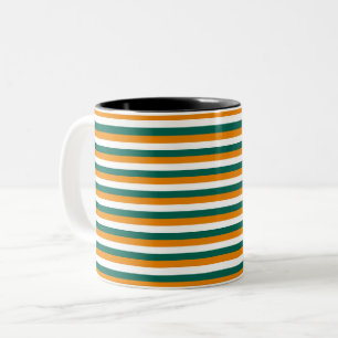 Caneca De Café Em Dois Tons listras da bandeira do Chipre símbolo do país linh