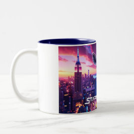 Caneca De Café Em Dois Tons Listras E Estrelas Zebra Zanzibar