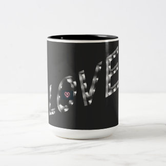 Caneca De Café Em Dois Tons Lit o Dia de os namorados Mug