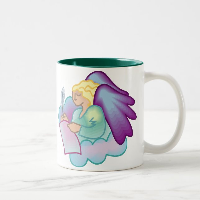 Caneca De Café Em Dois Tons Literário Angel Mug (Direita)