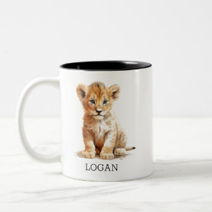 Caneca De Café Em Dois Tons Little Explorer - Cubo de Leão Personalizado