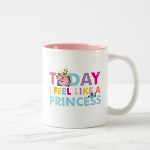 Caneca De Café Em Dois Tons Little Miss Princesa Sinto-Me Como Uma Princesa
