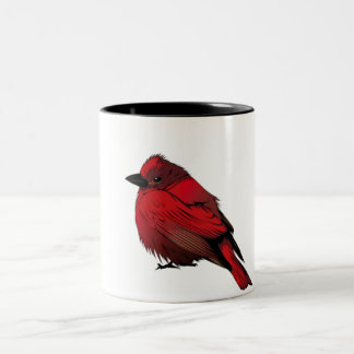 Caneca De Café Em Dois Tons Little Red Bird Coffee Mug