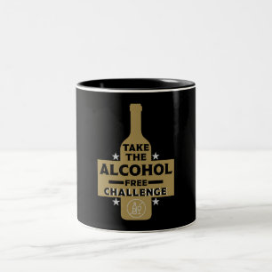 Caneca De Café Em Dois Tons Livre de Álcool e Sóbrio