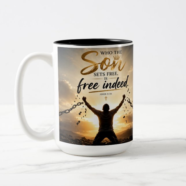 Caneca De Café Em Dois Tons Livre de Fato (Esquerda)