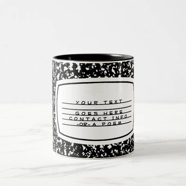 Caneca De Café Em Dois Tons livro da composição (Centro)