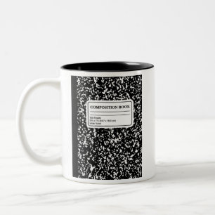 Caneca De Café Em Dois Tons Livro de Composição/Professor-Aluno