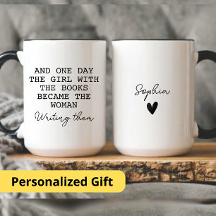 Caneca De Café Em Dois Tons Livro de Presente Personalizado para Novo Autor Es
