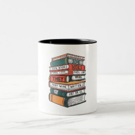 Caneca De Café Em Dois Tons Livro Mug