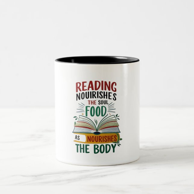 Caneca De Café Em Dois Tons livro Mug (Centro)